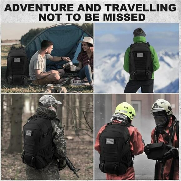 Tactical Hiking Backpack 30L Waterproof Molle Rucksack Outdoor Day Pack - Picture 6 of 7